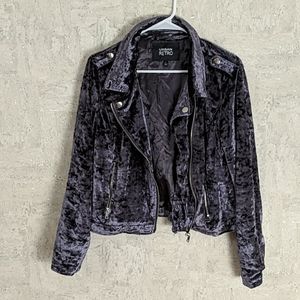 Crushed Velvet Moto jacket